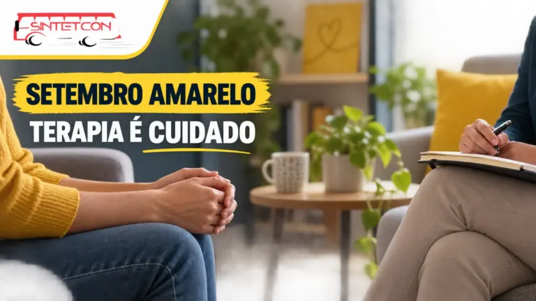 Peça de valorização da vida e cuidado com a saúde mental do SINTETCON